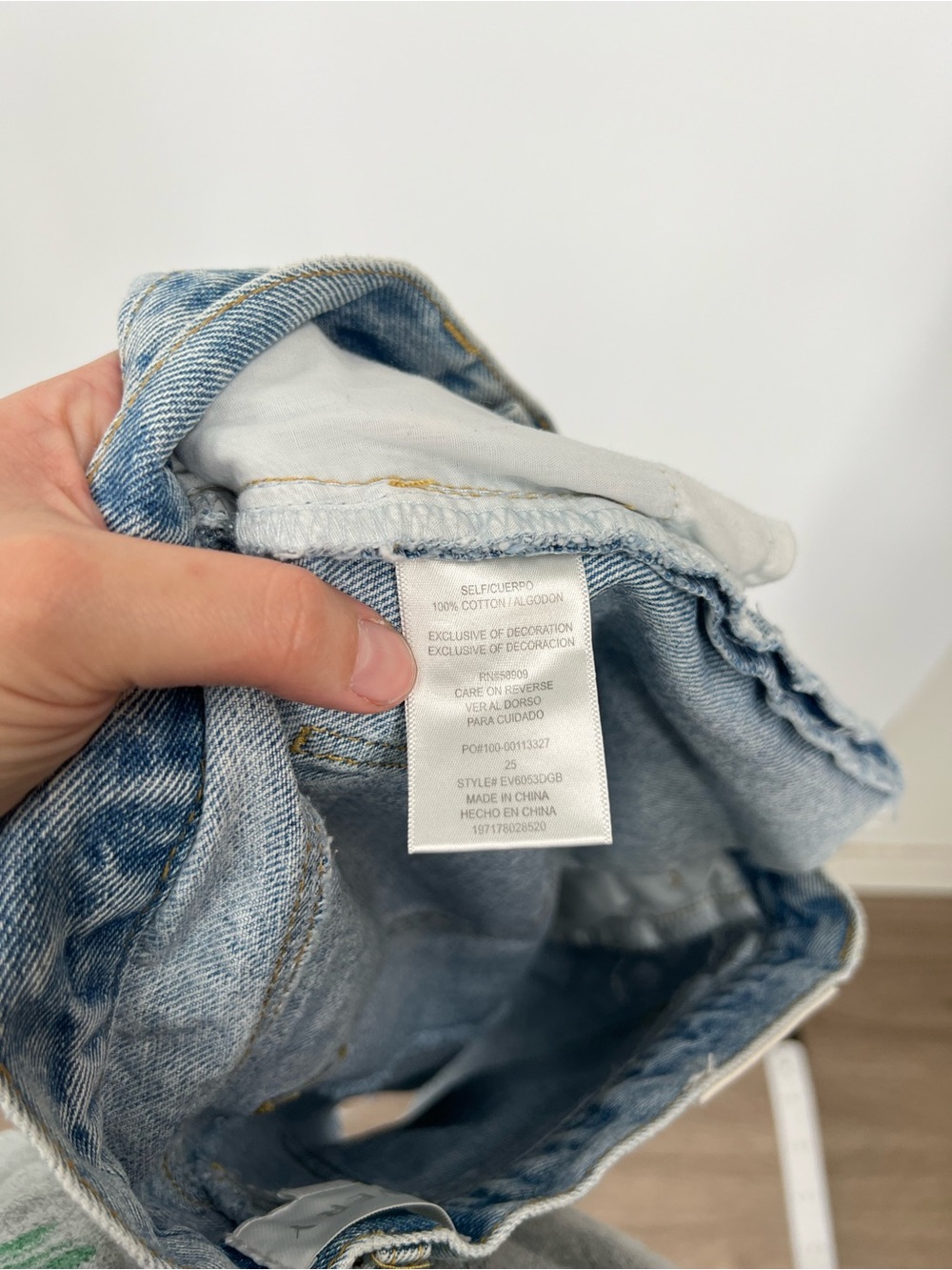Every High Rise Button Fly Denim Shorts - Picture 5 of 5